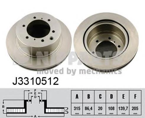 J3310512 Nipparts Дискові гальма