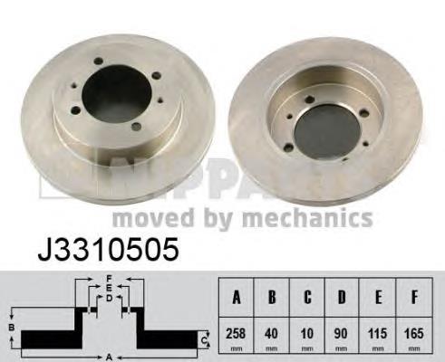 Диск гальмівний задній J3310505 Nipparts