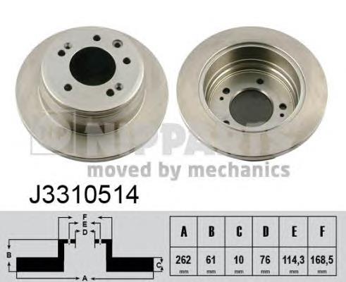 Диск гальмівний задній Nipparts J3310514
