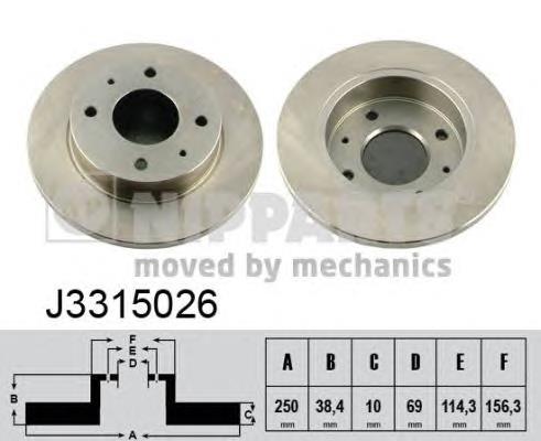 Гальмівні диски J3315026 Nipparts