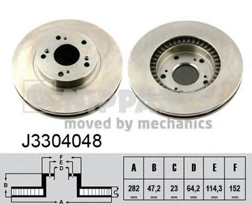 Диск переднього гальма Nipparts J3304048 ціна, від 44.10 USD