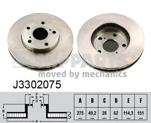 Купити J3302075 Nipparts Ротор гальмівний