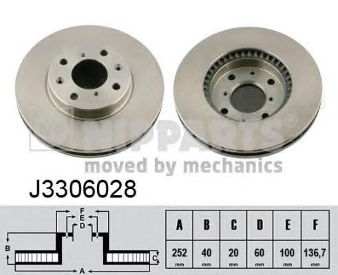 Диск переднього гальма Nipparts J3306028 ціна, від 30.51 USD