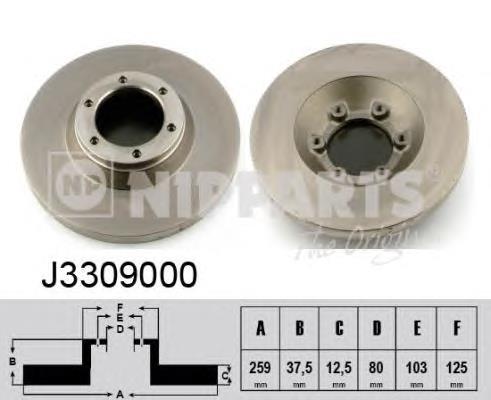 Гальмівні диски передні J3309000 Nipparts