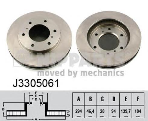Диск переднього гальма Nipparts J3305061 ціна, від 15.52 USD