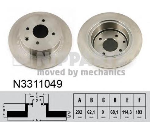 Гальмівні диски N3311049 Nipparts