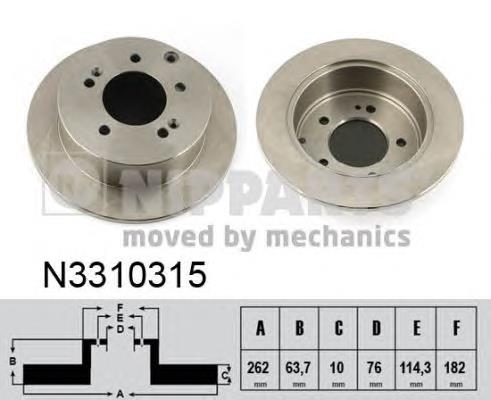 N3310315 Nipparts Дискові гальма