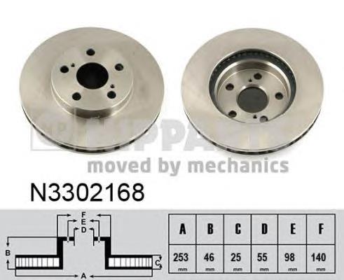 N3302168 Nipparts Гальмо дискове переднє