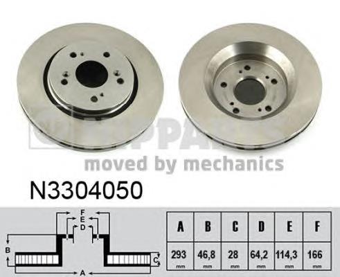 Диск переднього гальма Nipparts N3304050 ціна, від 55.57 USD