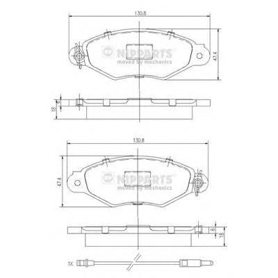 Купити J3601093 Nipparts Колодки гальмівні передні, дискові