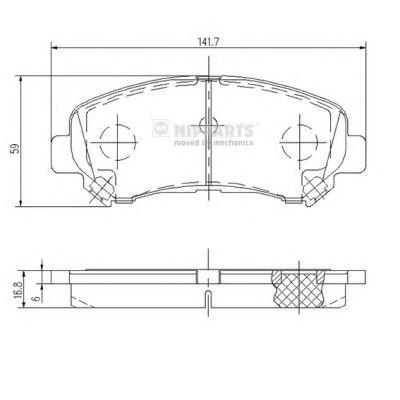 Гальмівні колодки Nipparts J3601096 ціна, від 29.73 USD