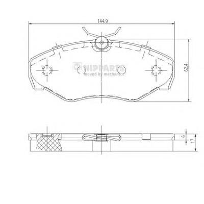 Купити J3601080 Nipparts Колодки гальмівні передні, дискові