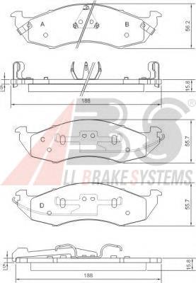 Передні тормозні колодки BR106 Ford