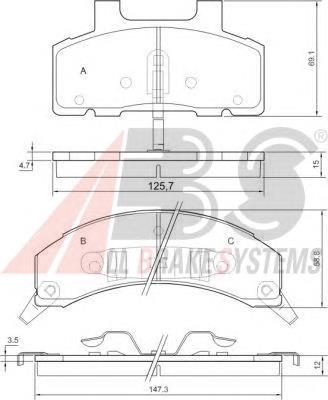 Купити 38215 ABS Колодки гальмівні передні, дискові
