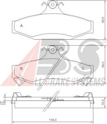 Задні гальмівні колодки ABS 38295 ціна, від 20.27 USD