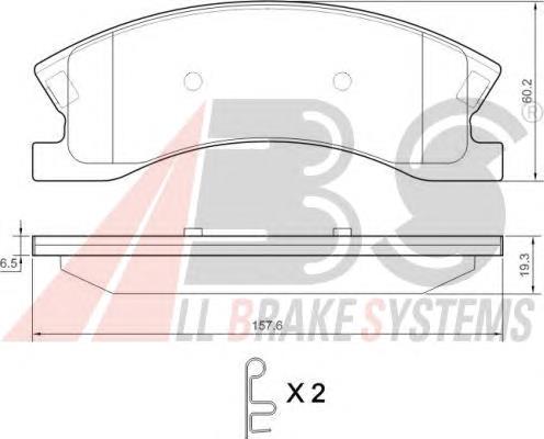 Гальмівні колодки ABS 38945 ціна, від 19.80 USD