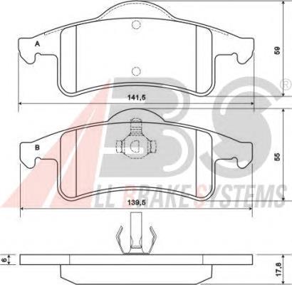 Задні гальмівні колодки ABS 38791 ціна, від 28.04 USD