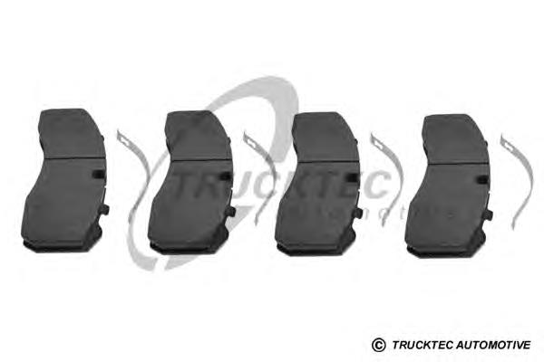 0135076 Trucktec Передні гальмівні колодки