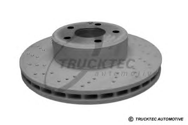 0235080 Trucktec диск гальмівний передній