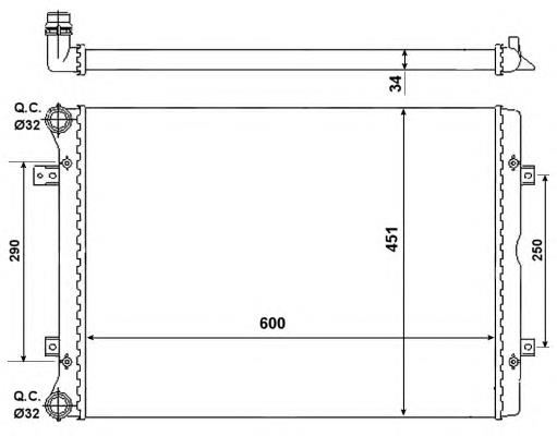 Радіатор 53022 NRF