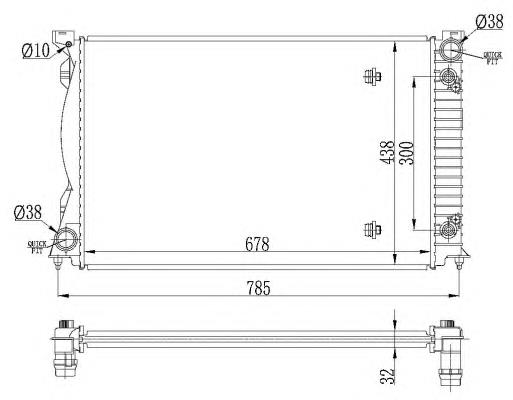 Радіатор основний NRF 53023 ціна, від 134.36 USD