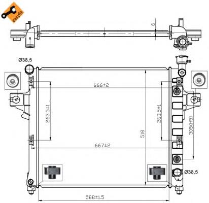 Радіатор 53031 NRF