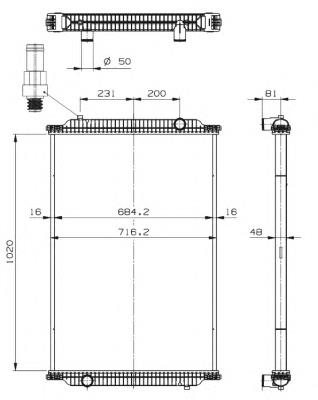 Радіатор охолодження NRF 529726