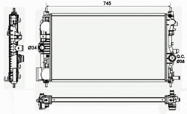Радіатор основний NRF 53129 ціна, від 128.91 USD