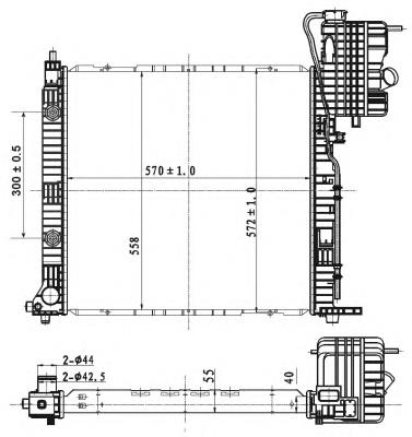 53177 NRF Радіатор охолодження двигуна