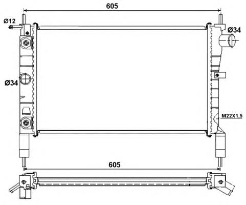Купити 53036 NRF Радіатор двигуна