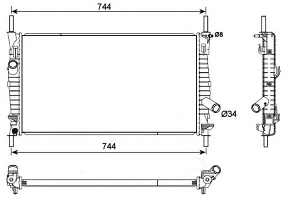 Радіатор основний Ford 1671801 ціна, від 126.86 USD