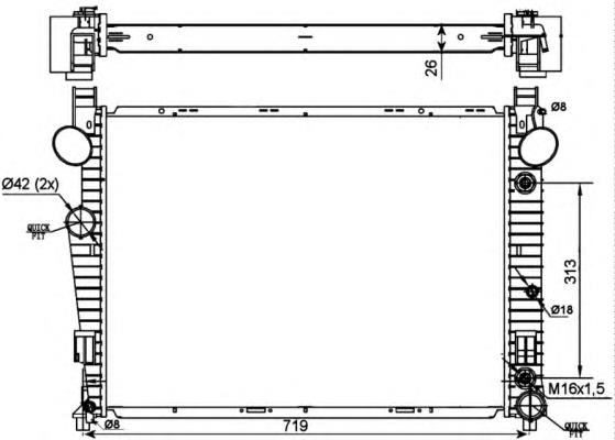 Радіатор охолодження NRF 53107