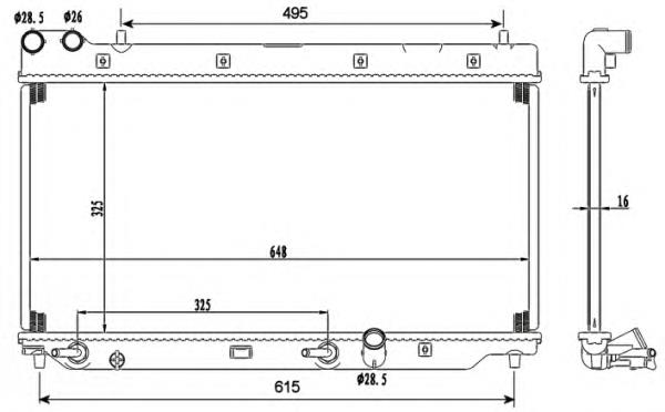 Купити 19010PWAJ51 Honda Радіатор двигуна
