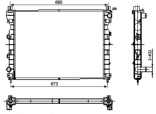 Радіатор основний NRF 53096 ціна, від 108.72 USD