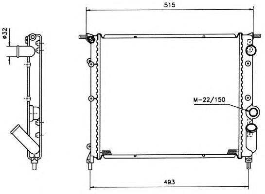 Радіатор охолодження Polcar 602108A1