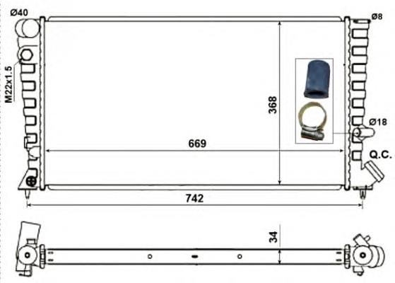 Радіатор основний NRF 519510 ціна, від 40.21 USD