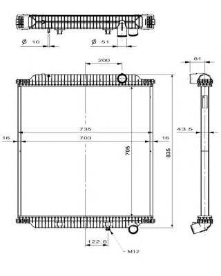 Радіатор основний NRF 509798 ціна, від 351.14 USD