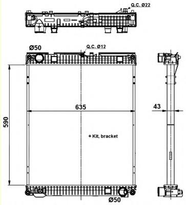 509873 NRF Радіатор охолодження двигуна