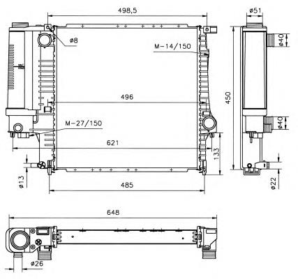 Радіатор основний NRF 51360 ціна, від 86.46 USD