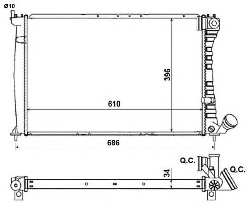Купити 1301GL Peugeot/Citroen Радіатор двигуна
