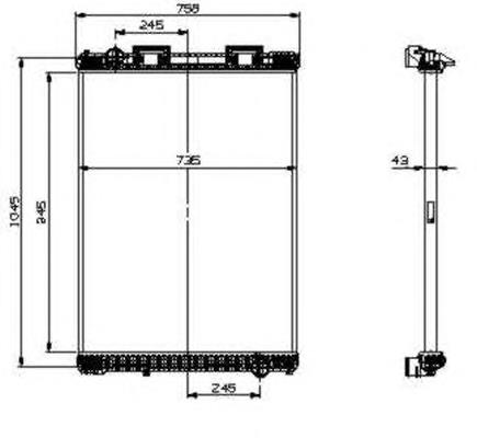 Радіатор основний NRF 519537 ціна, від 370.54 USD