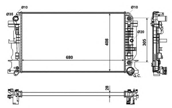 Радіатор охолодження NRF 53833