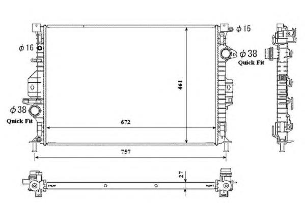 Купити R12129 Sato Tech Радіатор двигуна