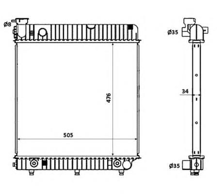 Радіатор основний NRF 53875 ціна, від 72.19 USD