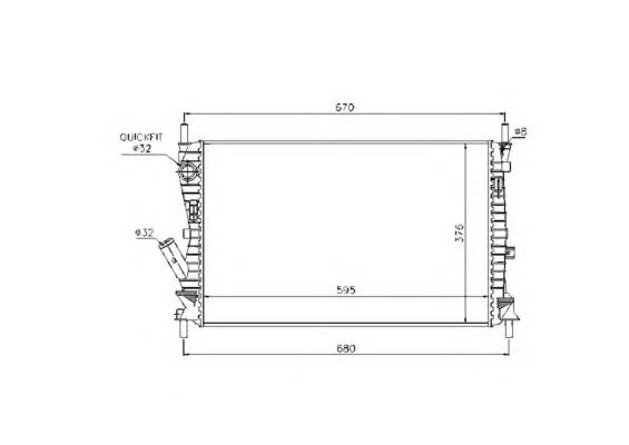 Радіатор 5S6H8005AC Ford