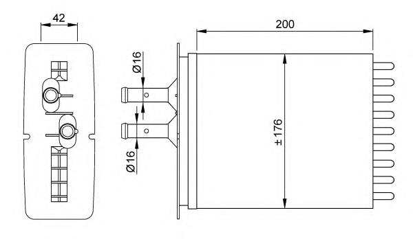 Радіатор пічки (обігрівача) NRF 53205 ціна, від 22.75 USD