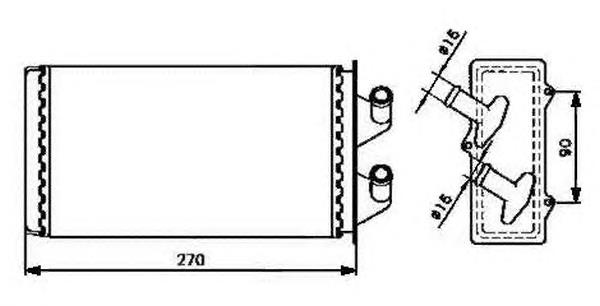 Радіатор пічки (обігрівача) NRF 53213 ціна, від 19.62 USD