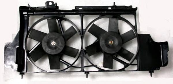 Дифузор радіатора охолодження, в зборі з двигуном і крильчаткою Citroen C15 (VD) (Сітроен C15)