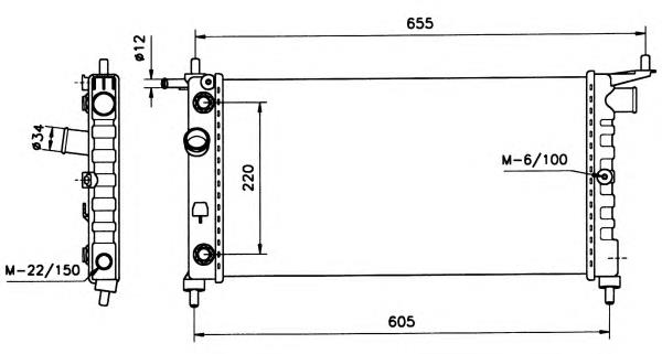 Радіатор основний NRF 50552 ціна, від 50.67 USD