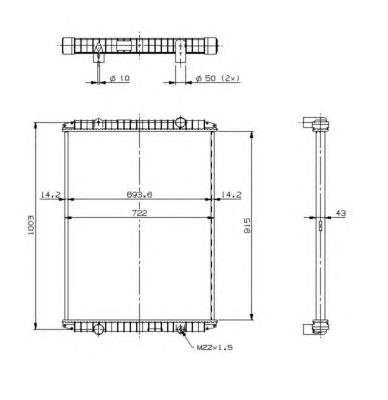 Радіатор основний NRF 509707 ціна, від 357.24 USD